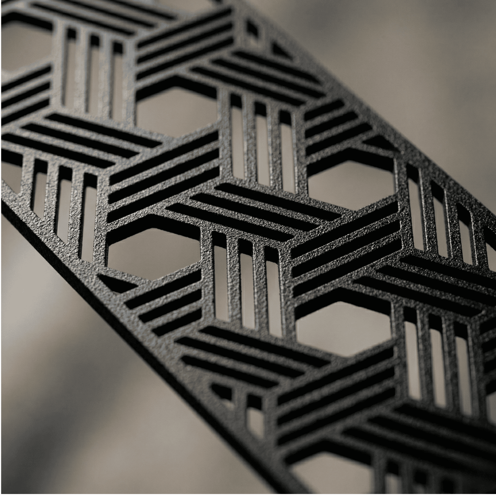 Záložka s moderní geometrickou iluzí | Matná černá