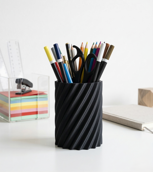 Spirálový organizér na stůl – moderní držák na pera a tužky